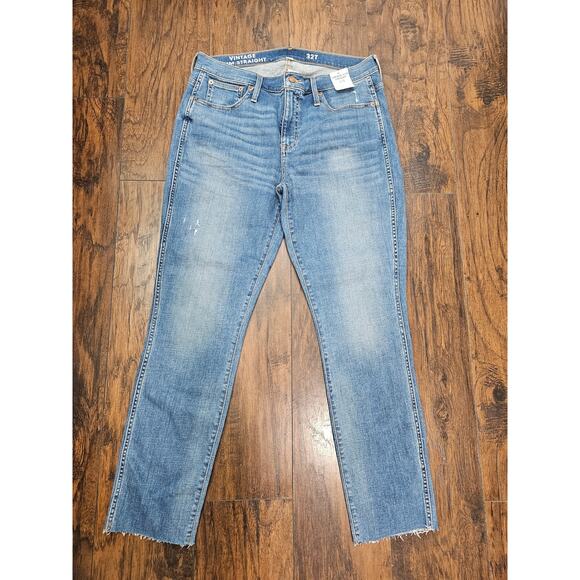 J. Crew Vintage Slim Straight Jeans Size 32T New - Picture 1 of 4